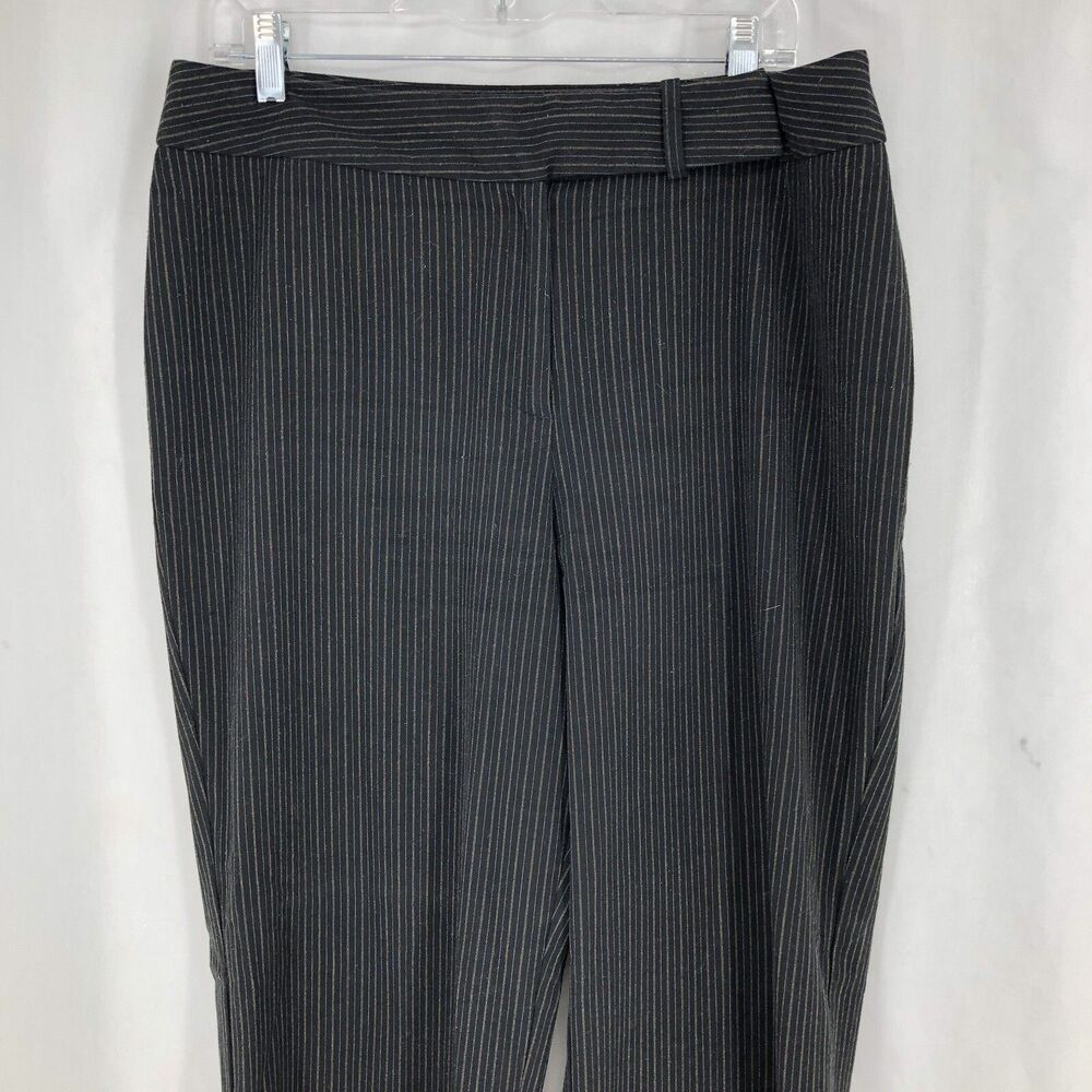 Hillard & Hanson Black Pinstripe Pants 14 (34x32) USA